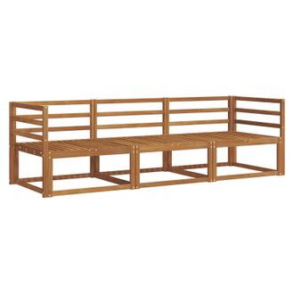vidaXL Conjunto De Sof&aacute;s De Exterior 3 Pcs Natural Vidaxl
