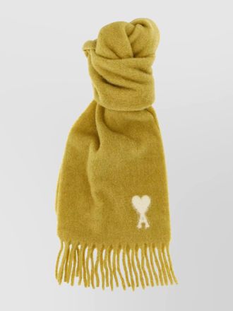 Ami alpaca-blend fringed scarf