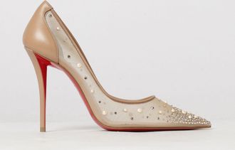 Christian Louboutin Follies Strass Embellished Mesh High-Heel Court Shoes