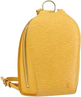 Louis Vuitton Pre-owned Vintage Lederen Rugzak - Dames - Vintage Rugzakken - Geel - ONE Size - Leer - Vintage