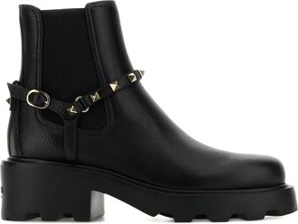 Valentino Garavani Verfraaide enkellaarzen - Zwart