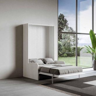 Itamoby Letto scomparsa a una piazza e mezza a 120 cm kentaro sofa Bianco Frassino