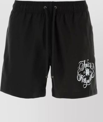 Amiri polyester swim shorts elastic waistband pocket