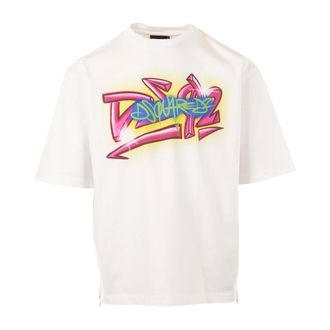 Dsquared2 T-Shirts, male, White, Size: L T-Shirts