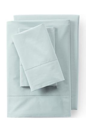 Lands End 300 Thread Count Cotton Percale Bed Sheet Set in Beaux Blue at Nordstrom, Size California King