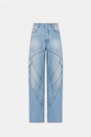 Amiri WOMENS PANELED JEAN Size: 29, colour: BLUE