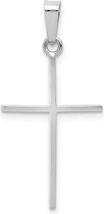 Diamond2Deal 14k White Gold Cross Charm Pendant