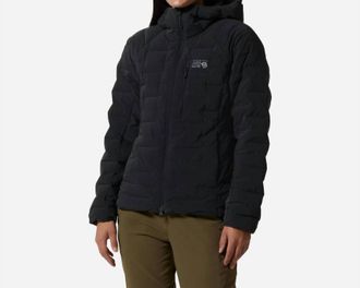 Mountain Hardwear Stretch Down Hoody Jacket In Dark Storm Heather