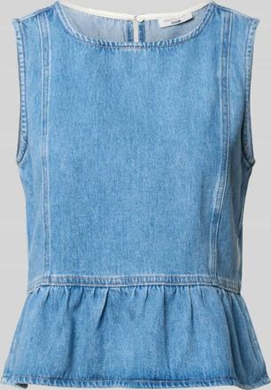 Marc O'Polo Denim Relaxed Fit Blusentop aus reiner Baumwolle in Jeansblau, Gr&ouml;&szlig;e XL