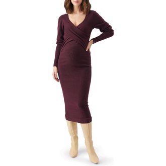 Ripe Heidi Nursing Knit Dress in Burgundy at Nordstrom, Size X-Small Au
