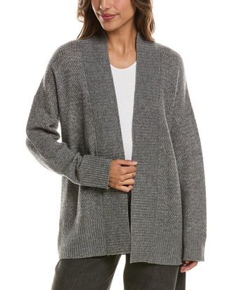 Fort&eacute; Cashmere Textured 100% Cashmere Duster Cardigan