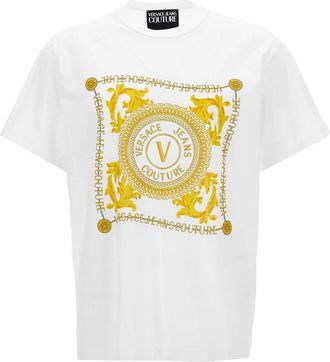Versace Jeans Couture T-Shirts - Heren - T-shirts - Wit - S - Katoen - Tops