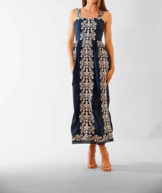 Julia Jordan Floral Maxi Dress In Navy, Ivory