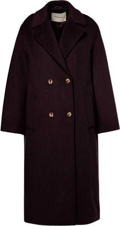 Beaumont Amsterdam Mariah Long Coat - Dames - Mantels - Paars - Maat: M Wol