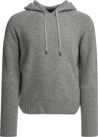 Tom Ford Naadloze Cashmere Hoodie - Heren - Cashmere truien - Grijs - M - Kasjmier - Truien & Vesten