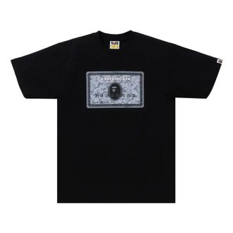 A Bathing Ape Card T-Shirt Black Silver 1K25-110-002-BLACK-SILVER