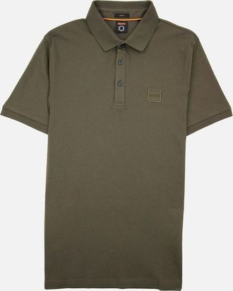 HUGO BOSS Mens Hugo Passenger Patch Logo Polo Khaki 308 - Tan - Size: 36