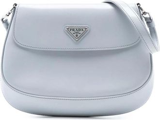 Prada Pre-owned Shoulder Bags, female, Gray, Size: ONE SIZE Pre-owned Top Handle Flap Bag