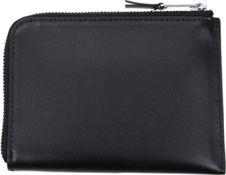 Palm Angels Mens Black Leather Cardholder Accessory