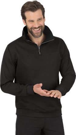 Trigema Sweatshirt TRIGEMA TRIGEMA Sweatshirt mit Reissverschluss, Herren, Gr. XXL, schwarz, 70% Baumwolle, 30% Polyester, Basic, Sweatshirts Sweatshirt