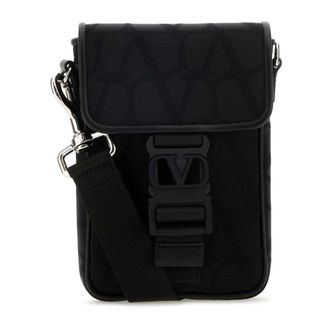 Valentino Garavani Cross Body Bags, male, Black, Size: ONE SIZE Toile Iconographe Phone Case