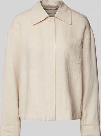Marc O'Polo Regular Fit Overshirt aus Leinen-Viskose-Mix in Ecru, Gr&ouml;&szlig;e 46