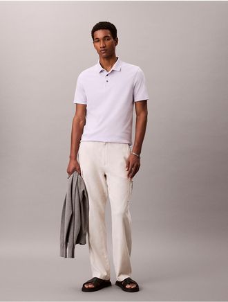 Calvin Klein Mens Supima Cotton Classic Polo Shirt - Purple - S