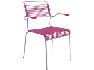 Schubiger M&ouml;bel Spaghetti-Stuhl S&auml;ntis mit Armlehne