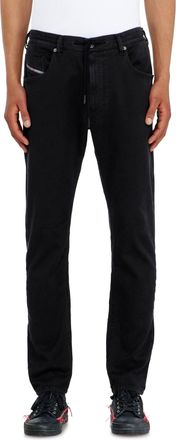 Diesel Regular Regular Waist 2032 D-Krooley Joggjeans, Black/Dark grey, Zip fly