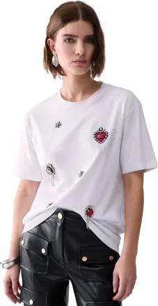 Liu Jo Wf6324 J0088 T-shirt - female - Liu Jo - T-Shirts - White - XL - Tops