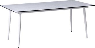 Beliani Garden Dining Table TOLENTINO 180 cm 90 cm Stone Effect Travertine Effect