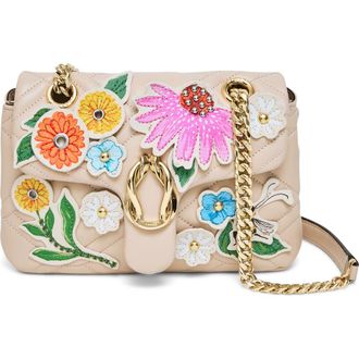 Aim&eacute;e Unity Novelty Box Convertible Leather Shoulder Bag in Floral Collage at Nordstrom