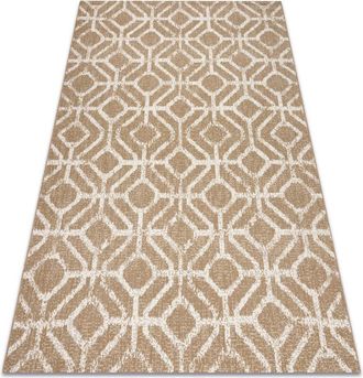 RugsX Rugsx - Alfombra Flat 48957265 Geom&eacute;trica Rhombus Hilo Beige Natural Beige 200x290 Cm