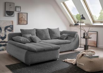 Inosign Ecksofa »Imola, bequem, aktuelle Steppung im Sitz, L-Form, Breite 270cm« wahlweise mit Bettfunktion, OTTOs Choice