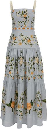 Agua Bendita Light Blue Lima Floral Dress
