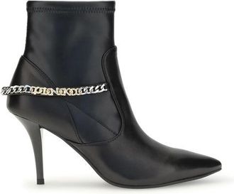 Pinko Pinko Womens Chain Detail Ankle Boots - Black Leather - Size EU 36