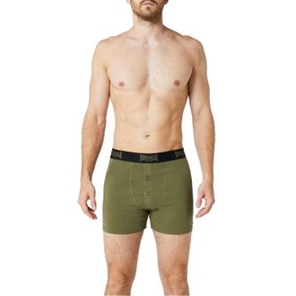 Lonsdale Boxershorts voor heren (Set van 2) (Zwart/Kaki)