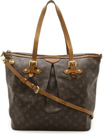Louis Vuitton Brown Monogram Canvas Shoulder Bag Tote Bag (Pre-Owned)