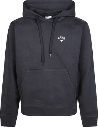 Arte Arte Heart Cropped Drawstring Sweatshirt