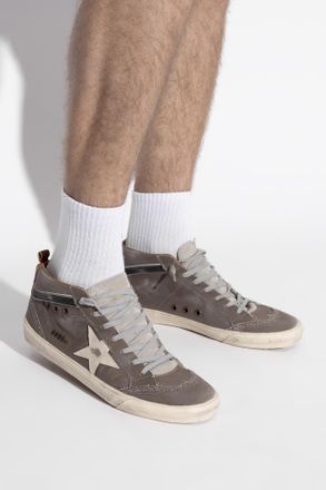 Golden Goose Mid Star Classic Sports Shoes, Mens, Grey
