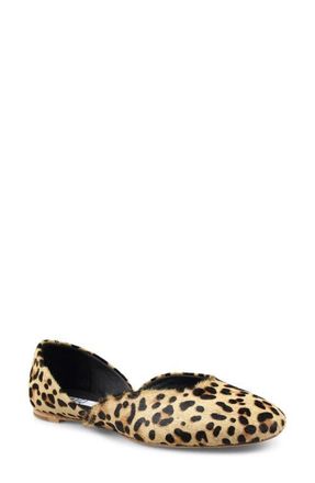Zigi Soho Aberdeen dOrsay Flat in Leopard Calf Hair at Nordstrom, Size 10