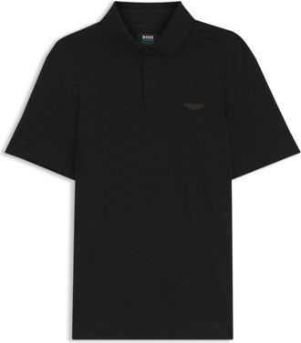 BOSS x ASTON MARTIN polo shirt in mercerized cotton jacquard