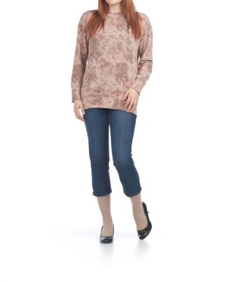 Papillon Tie Dye Banded Sweater In Blush