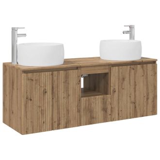 vidaXL Juego De Muebles De Ba&ntilde;o 3 Uds. Roble Artisan Vidaxl