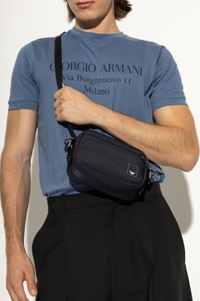 Emporio Armani Shoulder Bag, Mens, Navy Blue
