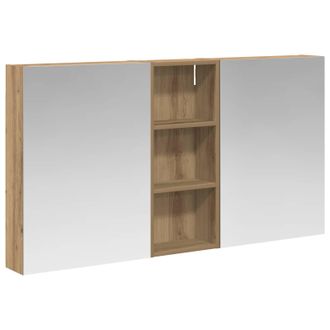 vidaXL Juego De Muebles De Ba&ntilde;o Con Estante 3 Pcs 130 X 14,5 X 70 Cm Vidaxl