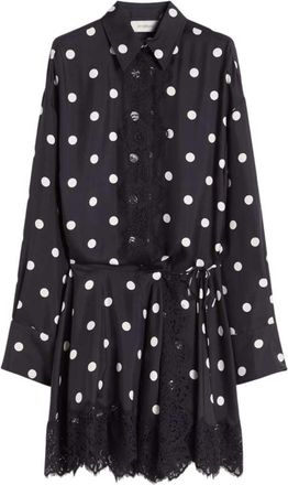 Sportmax Sportmax Kurzes Kleid mit Spitze Schwarz
