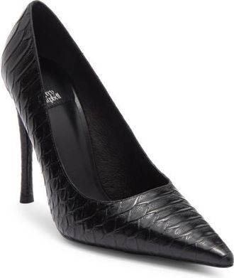 Jeffrey Campbell Good Luck Pump in Black Snake at Nordstrom, Size 7.5