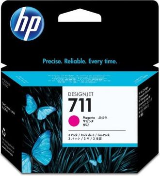 OEM Cartucho De Tinta Hp 711 (cz135a), Paquete De 3, Magenta