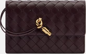 Bottega Veneta Andiamo Intrecciato leather wallet on chain